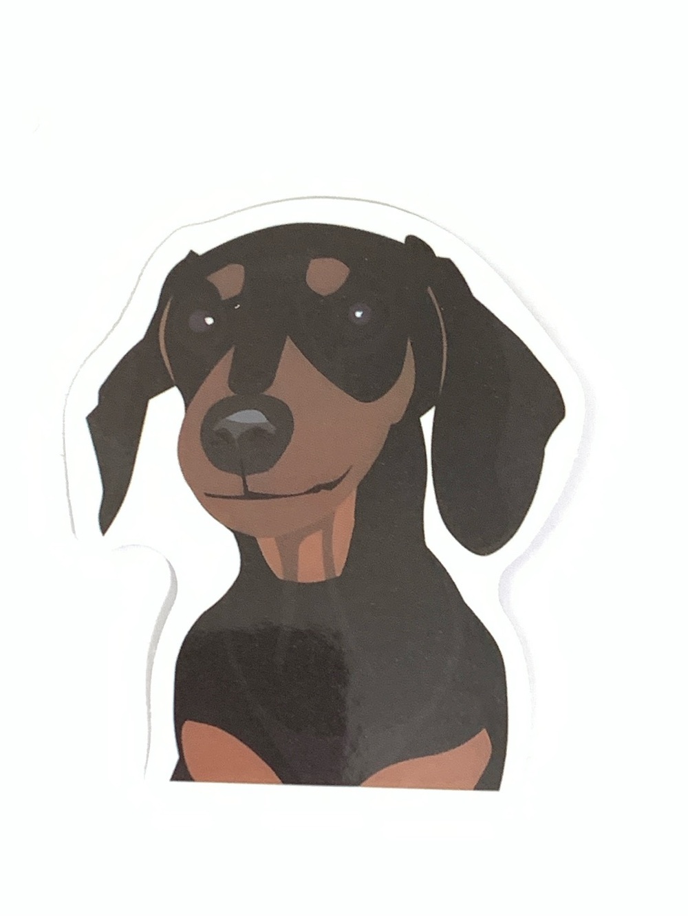 Black and Brown Dachshund Vinyl Sticker